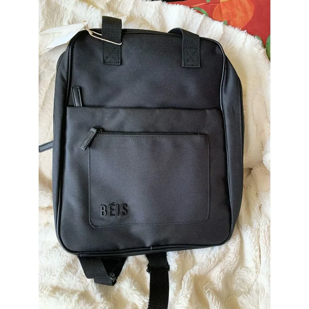 NWT BEIS The Expandable Backpack - Fall Collection in BLACK